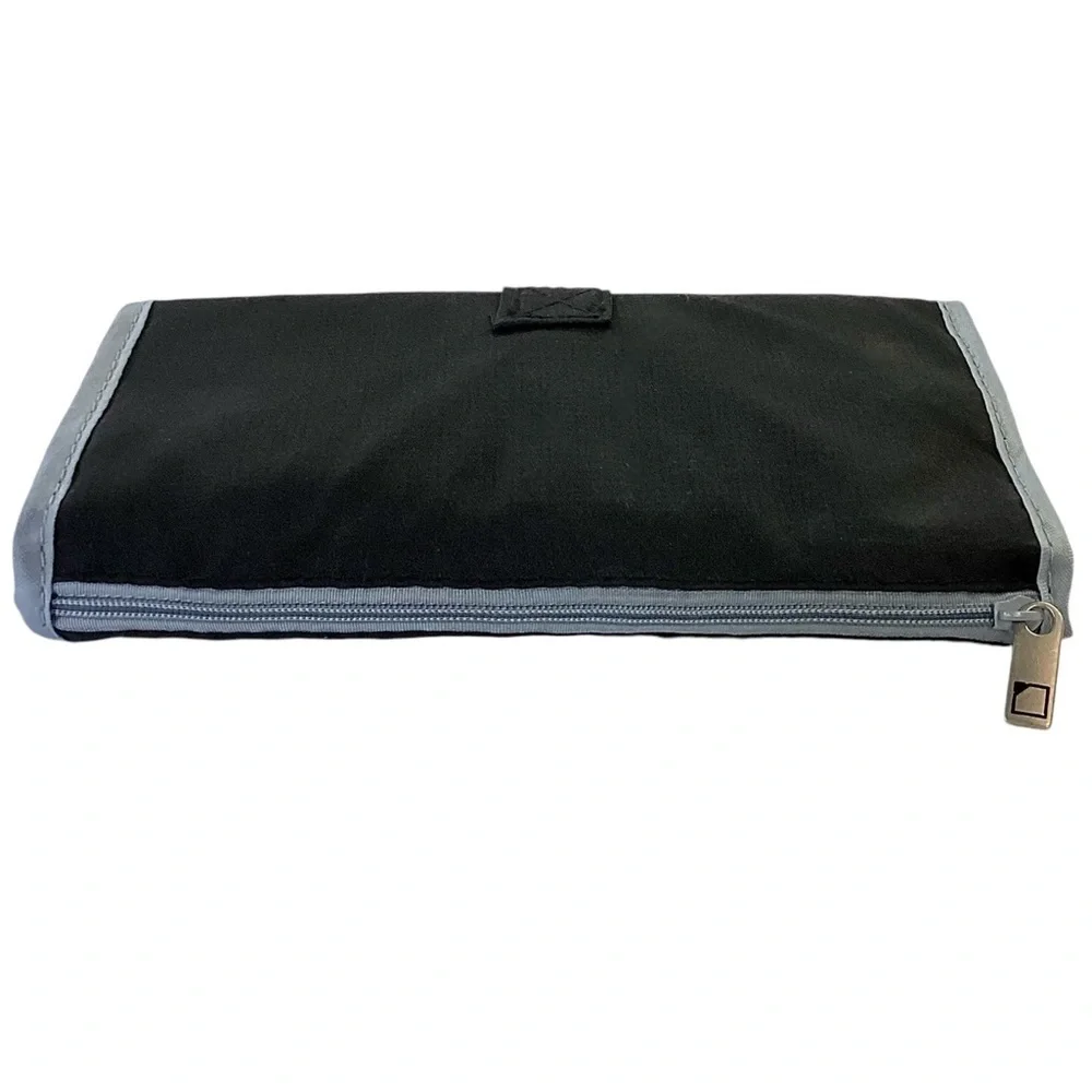 Lewis N Clark Black & Gray Deluxe Accessory / Pill Organizer AM/PM 16 Pouches